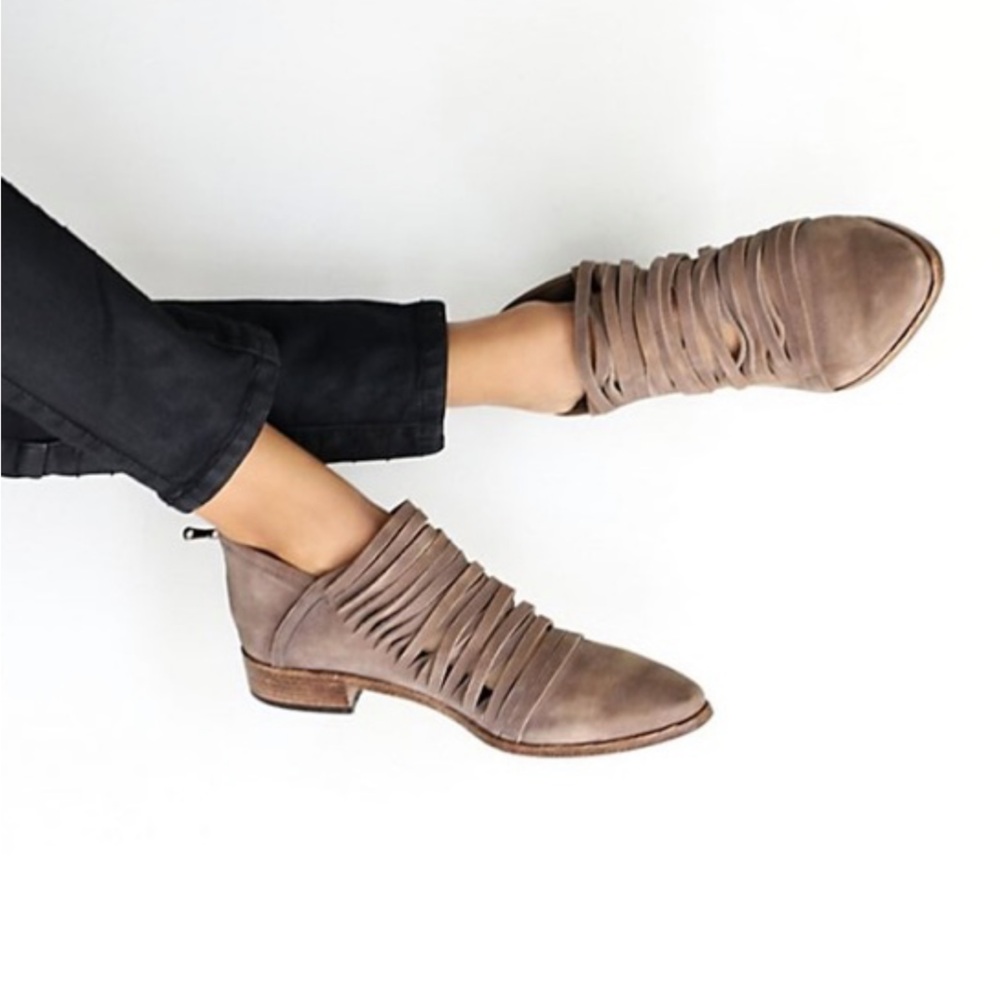 Free People Taupe Ankle Boots